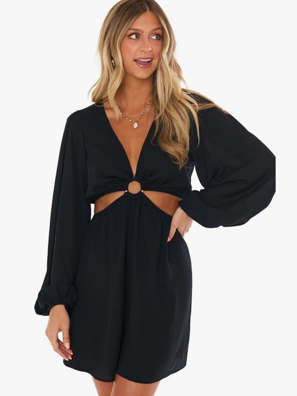 Show Me Your Mumu Go Out Cut Out Mini Dress Black